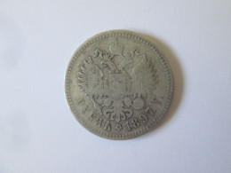 Russia 1 Rouble 1897 Silver/Argent Coin,diameter=34 Mm,weight=19.50 Grams - Russie