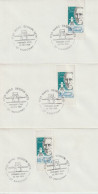 FT 59 . 07 . Annonay . Oblitération . 1er Jour .  3 Enveloppes Identiques . 22 02 1986 .  Marc Seguin . - Commemorative Postmarks