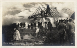 CPA Ostgalizien Ukraine, Brand Eines Strogedeckten Hauses In Teofilpolka, November 1915 - Ukraine