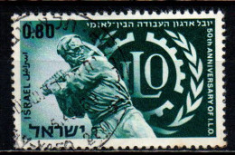 ISRAELE - 1969 - ILO, 50th Anniversary - USATO - Gebruikt (zonder Tabs)