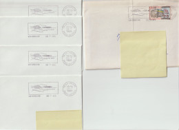 FT 57 . 79 . La Creche .  Affranchissement . 1988  . Centre Rail Route . 5 Enveloppes Identiques . - Cachets Commémoratifs