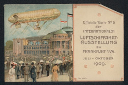 Mechanische-AK Frankfurt A. M., Internationale Luftschiffahrt-Ausstellung 1909, Startender Ballon, Karte No. 6  - Fesselballons