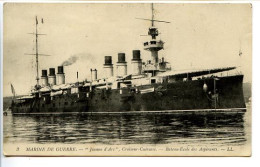 CPA   9 X 14 Jeanne D'Arc  Croiseur-Cuirassé  Bâteau Ecole Des Aspirants   Navire De Guerre - Warships