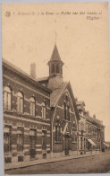 CPA CARTE POSTALE BELGIQUE BRUXELLES-ANDERLECHT LA ROUE PETITE RUE DES LOUPS ET L' EGLISE 1935 - Anderlecht