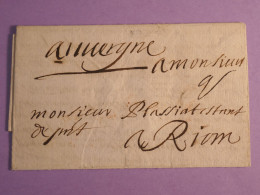 DO 8  FRANCE LETTRE RARE  1644 A RIOM  ++ AFF. INTERESSANT++ - 1801-1848: Precursors XIX