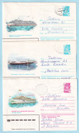 USSR 1980.0616-0812. River Ships. Prestamped Covers (3), Used - 1980-91