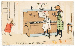 2 CPA 9 X 14 La Leçon De Musique Dessin De L'illustrateur Henriette Delalain  Jeunes Filles - Altri & Non Classificati