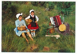 CPSM 10.5 X 15 Espagne Folklore (21)  Tipico Vasco Enfants En Costumes Traditionnels Basques Instruments Musiques Panier - Autres & Non Classés