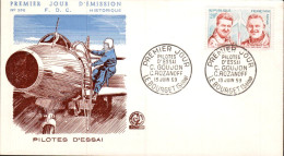 FDC 1959 PILOTES D'ESSAI - 1950-1959