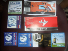 8 Bieretiketten Voetbal / Beerlabels Soccer Football - Bier