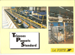 PLAQUETTE La Poste France TRIEUSE PAQUETS STANDARD COLIS CARATERISTIQUES TECHNIQUES PHOTOS - Postadministraties