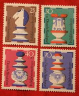 Wohlfart Schach Figuren Chess Mi 742-745 Yv 592-595 1972 Neuf Sans Charniere POSTFRIS MNH ** Germany / BRD / Allemange - Nuovi