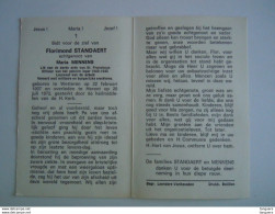 Oorlog Guerre Florimond Standaert Wetteren 1907 Herent 1972 Officier Geheim Leger 1940-45 Echtg Maria Mennens - Devotieprenten