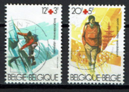 België 1983 OBP 2082/2083 - Y&T 2082/83 - Croix Rouge, Red Cross, La Santé Par Le Sport - Alpinisme, Sport Pédestre - Usados