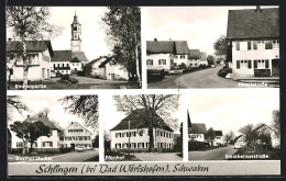 AK Schlingen /Schwaben, Gasthof Stocker, Pfarrhof Und Stockheimer Strasse  - Altri & Non Classificati