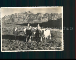 11636739 Urnaesch AR Auf Der Hochalp Ziegen Kinder Saentisblick Urnaesch - Other & Unclassified