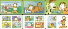 France 2008 Garfield Cartoon Set Of 12 Stamps In Booklet MNH - Bandes Dessinées