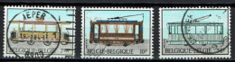 België 1983 OBP 2079/2081 - Y&T 2079/81 - Histoire Du Tram Et Du Trolley - Oblitérés