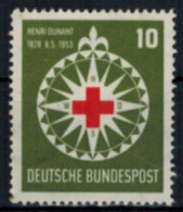 Bundesrepublik 164 BRD Henri Dunant - Rotes Kreuz Friedensnobelpreis Postfrisch - Unused Stamps