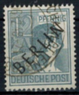 Berlin Schwarzaufdruck Nr. 5 Gemeinschaft Mit Aufdruck 12 Pfg. Gestempelt 1948 - Used Stamps