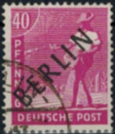 Berlin Schwarzaufdruck Nr. 12 Gemeinschaft Mit Aufdruck 40 Pfg. Gestempelt 1948 - Gebruikt