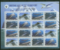 Britische Antarktis 353-356 WWF Wale Meeressäuger Kleinbogen Tiere Luxus ** MNH - Briefe U. Dokumente