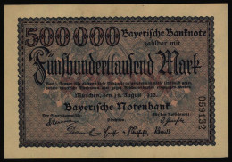 Geldschein Banknote Notgeld Bayern 11 500.000 Mark Länderbanknote 18.8.1923 - I. - Altri & Non Classificati