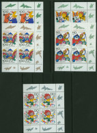 Bund 1990-94 Jugend Trickfilm Bogenecke Eckrand Viererblock Re. O.+u. Postfrisch - Storia Postale