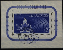 Rumänien Block 46 Olympia Olympische Sommerspiele Rom 1960 Gestempelt - Storia Postale