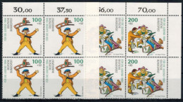 Bund 1726-1730 Jugend 1994 Bogenecke Eckrand Viererblock O. Re. Postfrisch - Briefe U. Dokumente