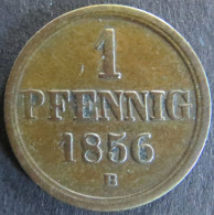 Münze Braunschweig 94 - 1 Pfennig 1856 Sachsenross Kupfer Vz - Altri & Non Classificati