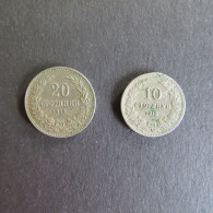 Münzen Bulgarien 10+20 Stotinki Zarstvo Balgarija 1912+1913 Schön 25+26 Ss-vz - Bulgarien