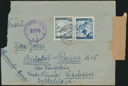 Österreich Brief MIF757+760 Eggenburg Nach Bielatal Pirna Österreichische Zensur - Cartas & Documentos