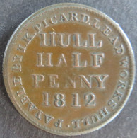 Münze Großbritannien 1812 - Half Penny Hull Token Esse Quam Videri Kupfer Ss - Other & Unclassified