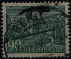 Berlin 56 SM Plattenfehler VIII 90 Pfg Berliner Bauten 1949 Gestempelt - Abarten Und Kuriositäten