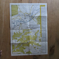 Brückenau Alter Stadtplan Mit Wanderkarte Bayern - Geographical Maps