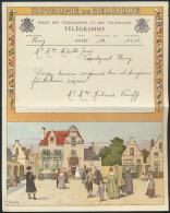 Belgien Schmuck Telegramm Künstler Arm Lyney Rathaus Hochzeit Schön Coloriert - Autres & Non Classés