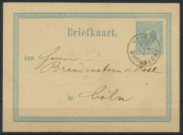 Niederlande Ganzsache P 4 II Von Amsterdam Nach Köln 4.5.1876 - Cartas & Documentos