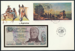 Geldschein Banknote Banknotenbrief Argentinien 1985 Schön Und Exotisches Motiv - Altri & Non Classificati