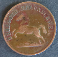 Münze Braunschweig 90 - 2 Pfennig Scheidemünze 1859 Sachsenroß Kupfer Ss - Otros & Sin Clasificación