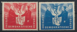 DDR 284-285 Deutsch-polnische Freundschaft 1951 Postfrisch MNH Kat.-Wert 40,00 - Cartas & Documentos