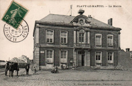 N°2380 W -cpa Flavy Le Martel -la Mairie- - Autres & Non Classés