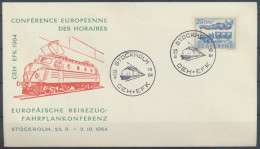 Schweden Brief Eisenbahn Attraktiver Umschlag Europa Reisezug Fahrplankonferenz - Lettres & Documents