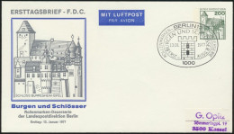 Berlin Privatganzsache FDC Erstausg. Berlin Burgen Schlösser 200 Pfg. 1977 - Brieven En Documenten