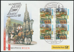 Motiv Philatelie Bund Brief Viererblock 2494 Tradition Numiphil Österreich Wien - Brieven En Documenten