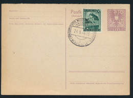 Österreich Ganzsache P 324 A Mit SST Innsbruck Musik + Theaterwoche 1946 - Lettres & Documents