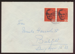 Berlin Brief 197 Paar Hamm Nach Bielefeld 17.2.1961 1 Tag Nach Ersttag - Cartas & Documentos