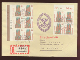 Bund R Brief MEF SWK Sehenswürdigkeiten Oberrand Viererblock Sechserblock - Lettres & Documents