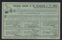 Tschechien Liedkarte Musik Josef Svab-Malostransky Schauspieler 1915 - Storia Postale