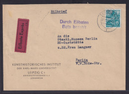 DDR Eilboten Brief Bote Bezahlt EF 80 Pfg. Fünfjahrplan Leipzig Nach Berlin - Lettres & Documents